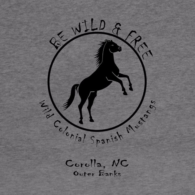 Wild Mustangs Outer Banks NC by Funnin' Funny